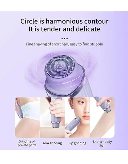 2-in-1 Electric Shaver & Trimmer – USB Rechargeable Double Head Hair Remover for Women & Men