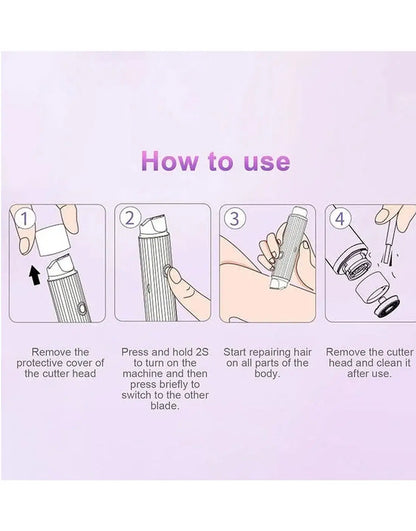 2-in-1 Electric Shaver & Trimmer – USB Rechargeable Double Head Hair Remover for Women & Men